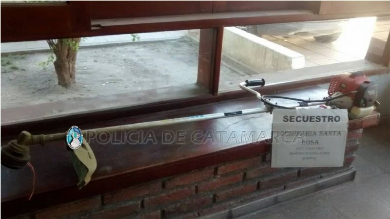 Secuestran una motoguadaña en Valle Viejo