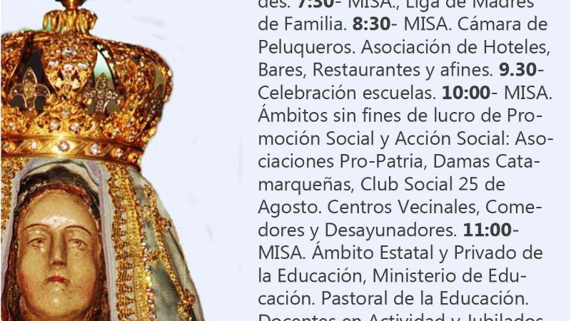 Festividades marianas: Programa para hoy y mañana