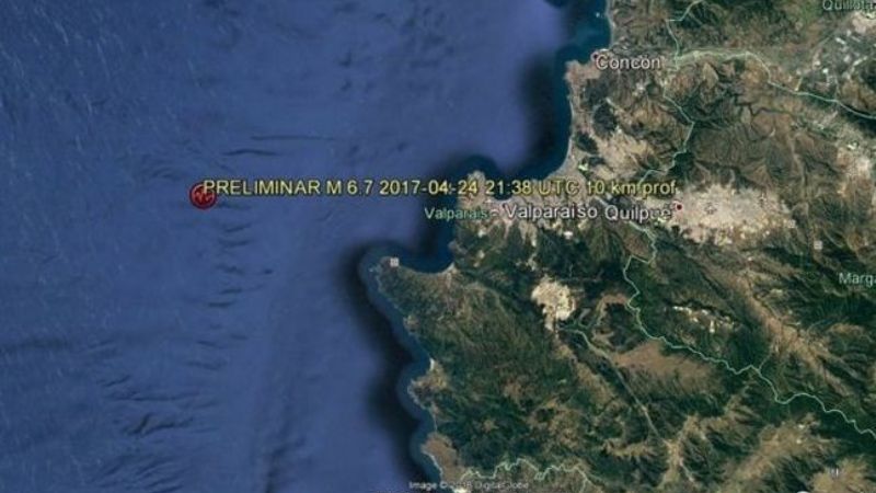 Fuerte sismo se registró en la zona central de Chile
