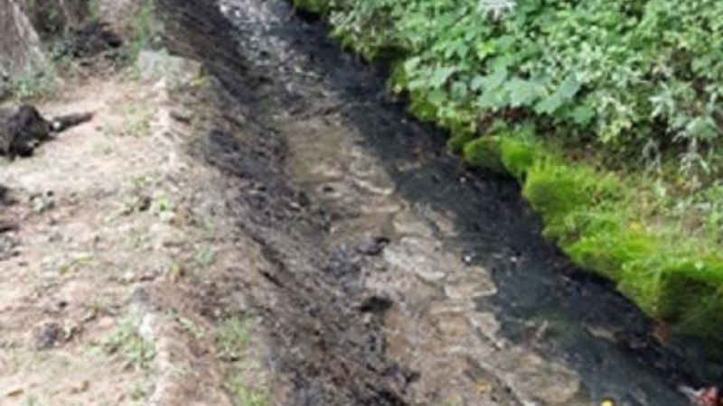 Obras de canalización en La Toma