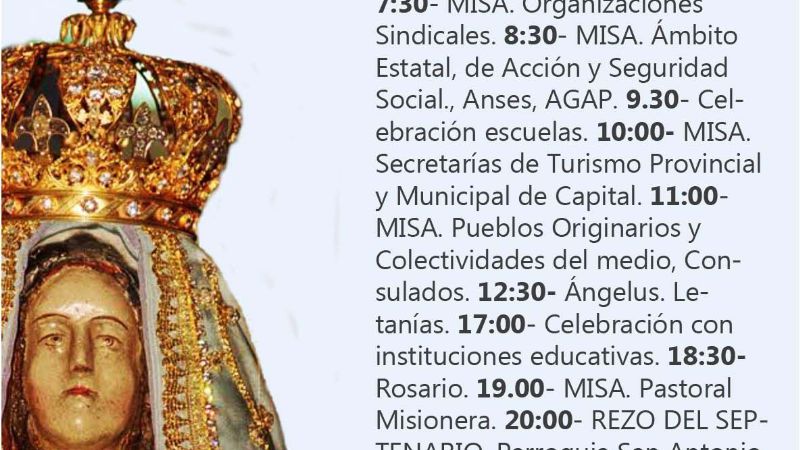 Programa de las fiestas marianas miércoles y jueves