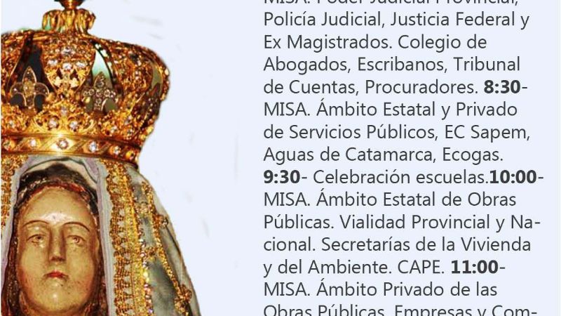 Programa de las fiestas marianas miércoles y jueves