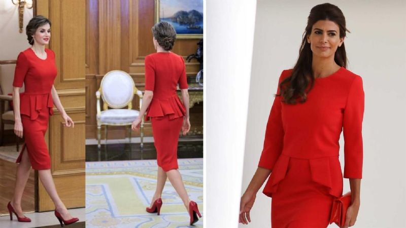 Juliana Awada con el mismo vestido de la reina  Letizia