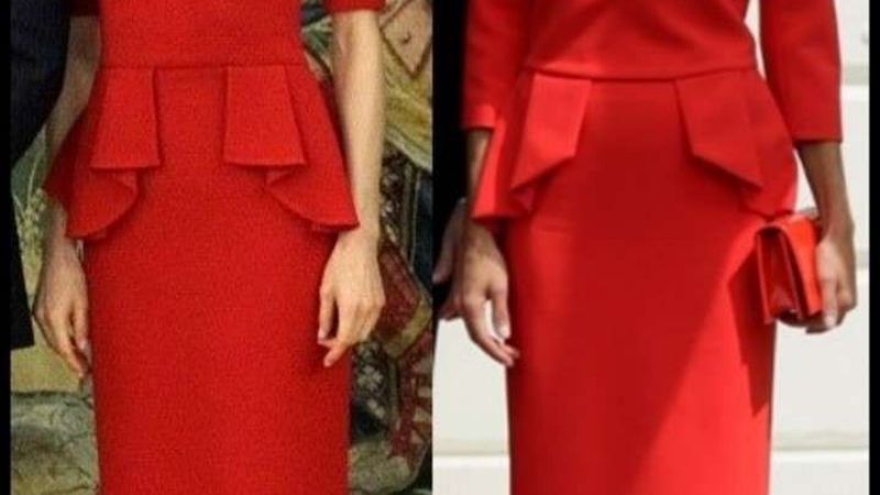 Juliana Awada con el mismo vestido de la reina  Letizia