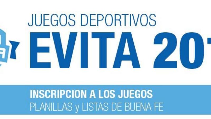 Inscripciones para los Interescolares - Juegos Evita 2017