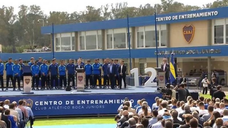 Con Macri de invitado, Boca inauguró centro de entrenamiento