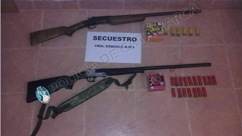 Tenían dos escopetas