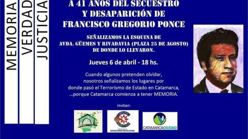 Señalizarán el lugar donde secuestraron a Francisco Ponce