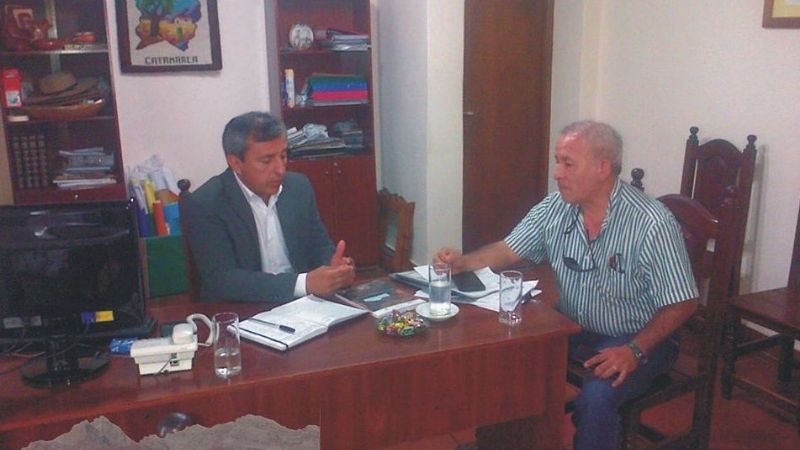 Marcial con el secretario de Turismo de Santa María