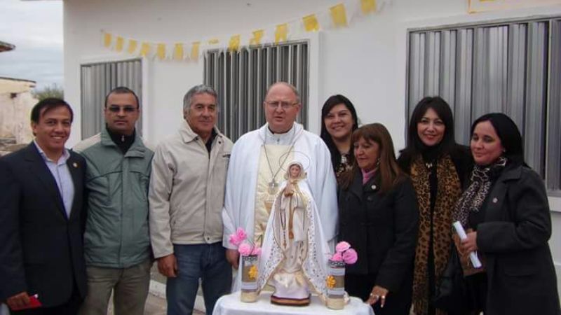 Con el Obispo Urbanc homenajearon a la Virgen de Fátima