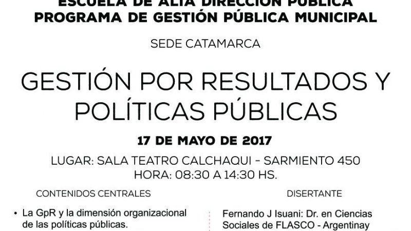Curso-Taller de Gestión por resultados y Políticas Públicas