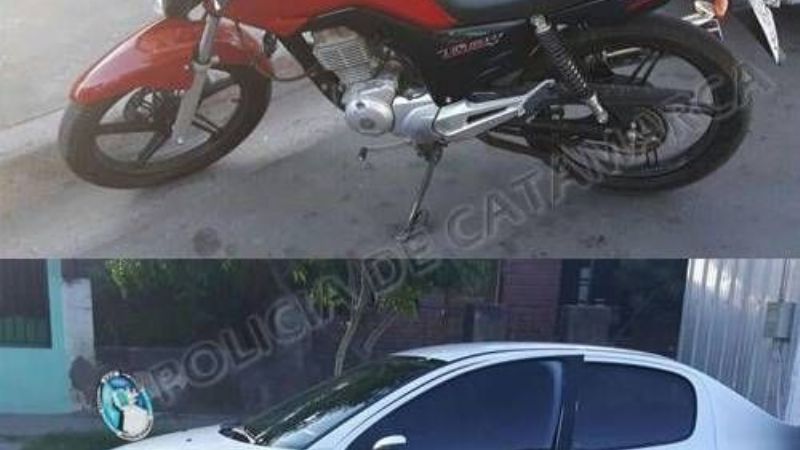Chocaron una moto y un auto