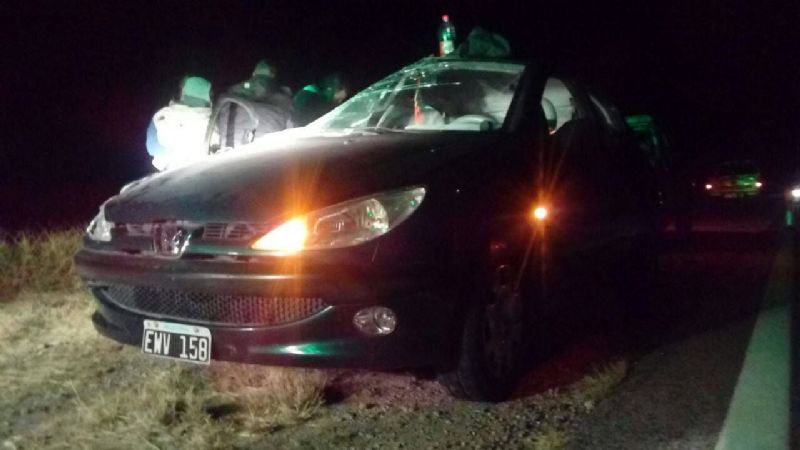 Embistió a un caballo en la ruta