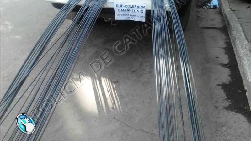 Recuperan varillas de hierro robadas