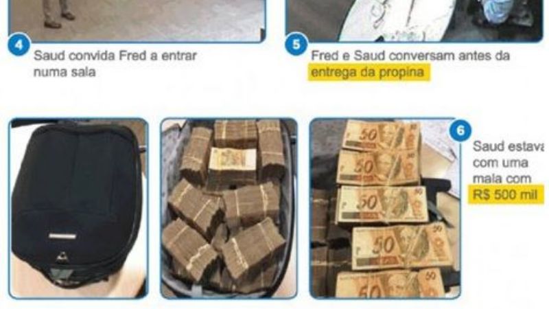 O'Globo publicó imágenes del pago de coimas en Brasil