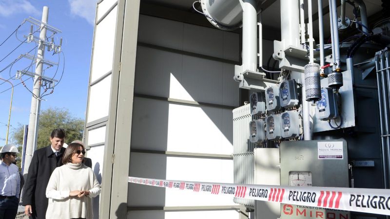 Lucía inauguró una nueva obra de energía