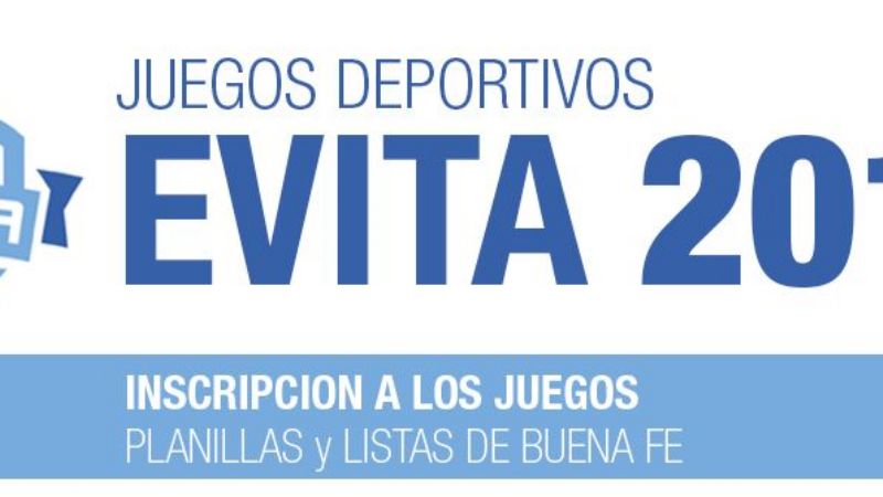 Inscripciones para los Juegos Evita 2017