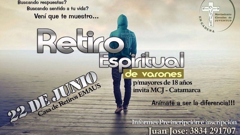 Invitan a Retiro Espiritual “Eslabón” de Varones