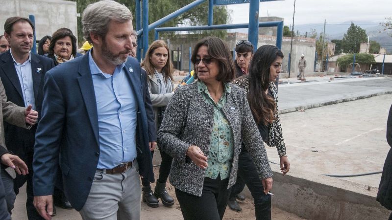 Lucía y Jalil recorrieron obras con Frigerio