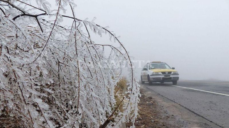 La primera nevada del año en Tafí del Valle