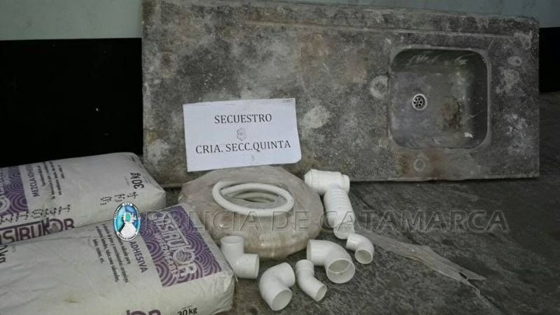 Sorprendieron a un sujeto cuando robaba en una obra