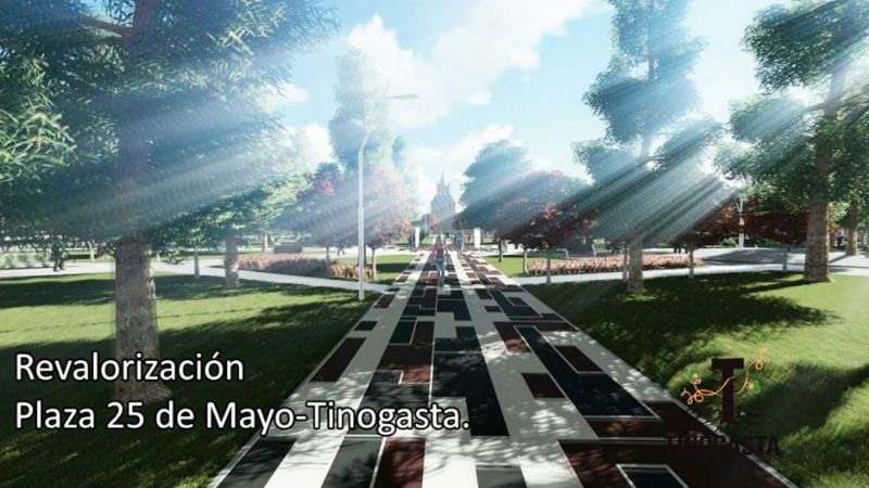 Presentaron la remodelación de la plaza en Tinogasta