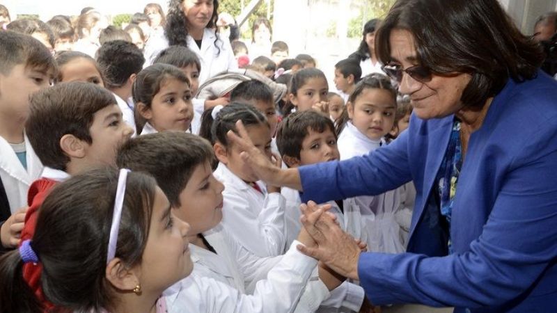 Corpacci inauguró un nuevo edificio escolar en Paclín