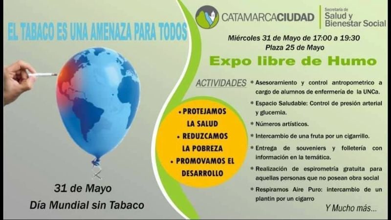 “Expo Libre de Humo” por el Día Mundial sin Tabaco