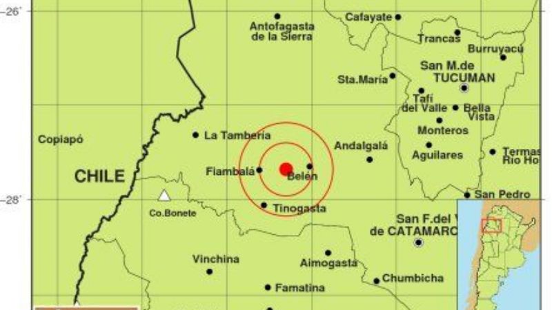 Sismo cerca de Belén