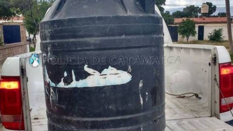 Recuperan un tanque de agua robado