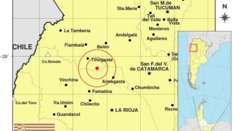 Leve sismo en el límite con La Rioja