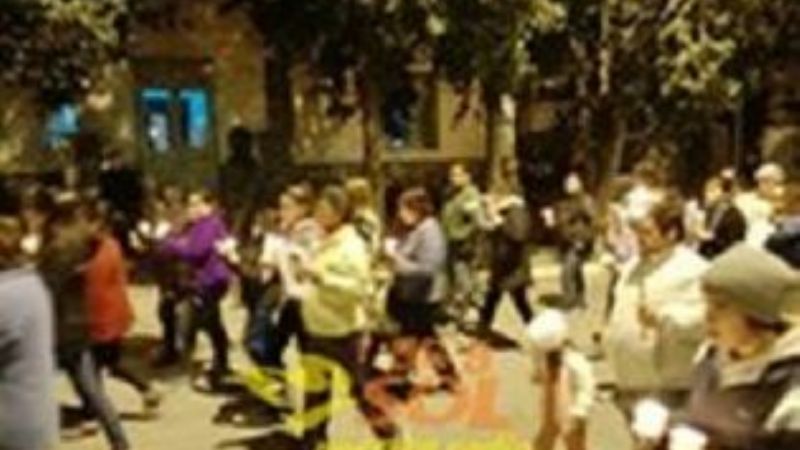 Marcha del silencio en Saujil.