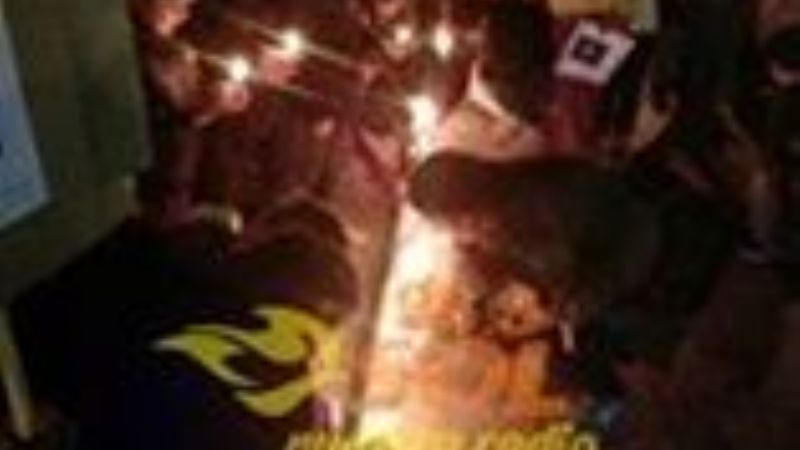 Marcha del silencio en Saujil.