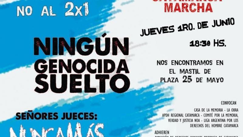 Hoy, nueva marcha por “ningún genocida suelto”