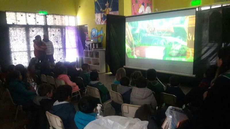 El Cine Móvil de Cultura celebra con los Jardines de Infante
