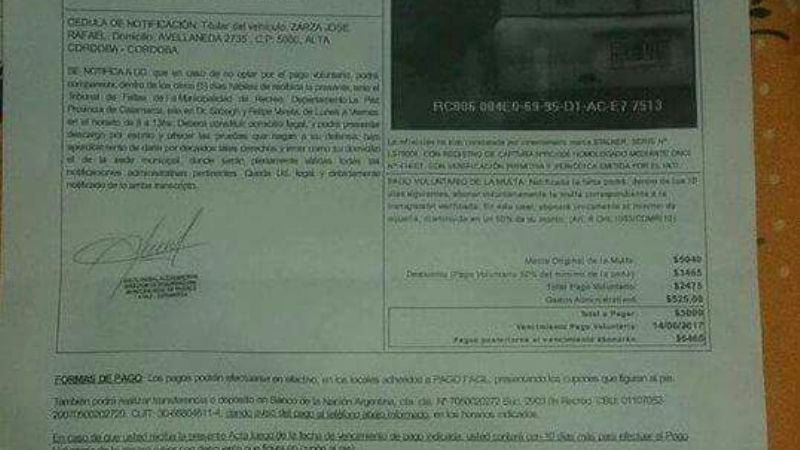 Sigue la polémica por el radar y multas en Recreo