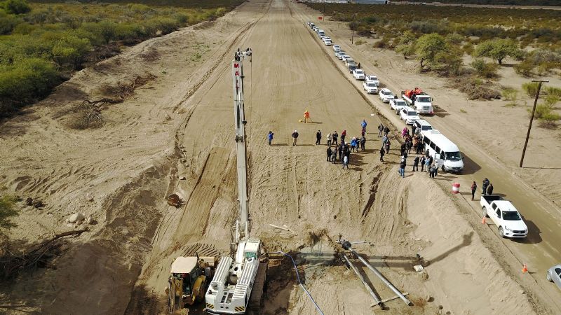 Plena actividad en la obra de la Ruta 46