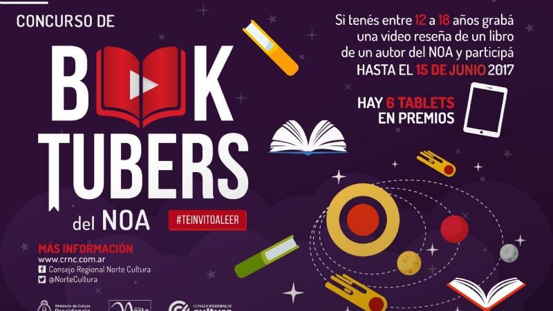 Últimos días para participar del concurso de booktubers del NOA