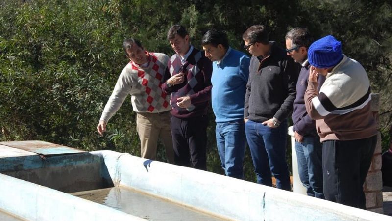 El senador de Paclín y Dalla Lasta supervisaron obras en Monte Potrero