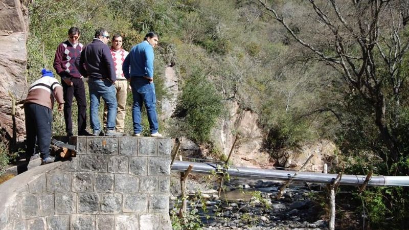 El senador de Paclín y Dalla Lasta supervisaron obras en Monte Potrero