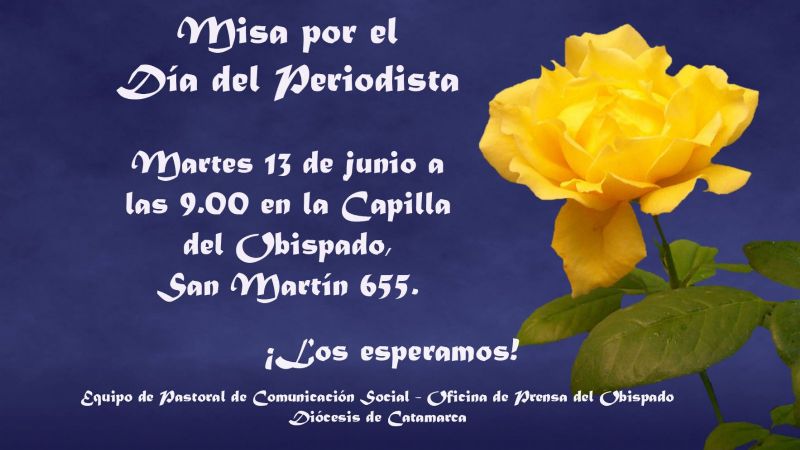 Mañana Misa por el Día del Periodista