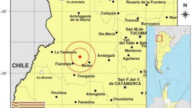 Temblor cerca de Fiambalá