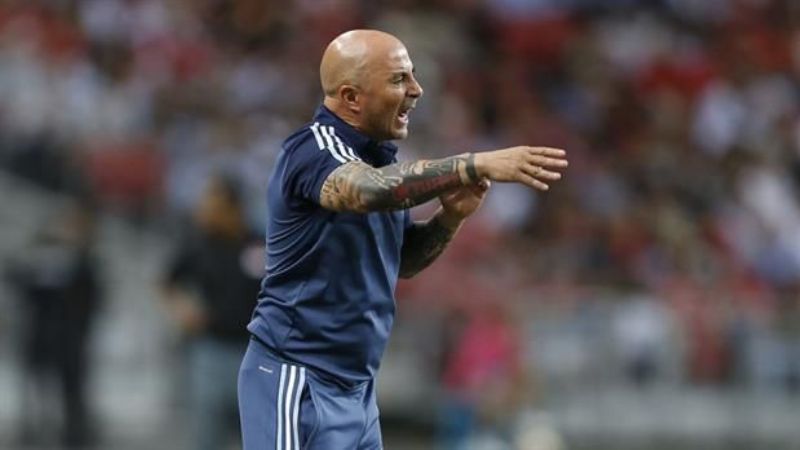 La tranquilidad de Sampaoli y la euforia de Tapia