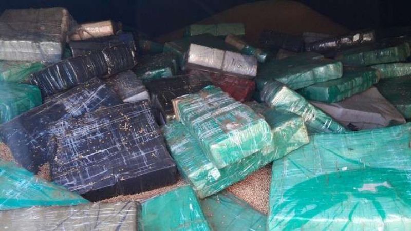 Hallan 15 toneladas de marihuana ocultas en un cargamento de soja