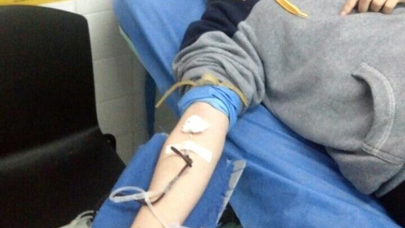 Colecta de sangre en el Hospital de Recreo