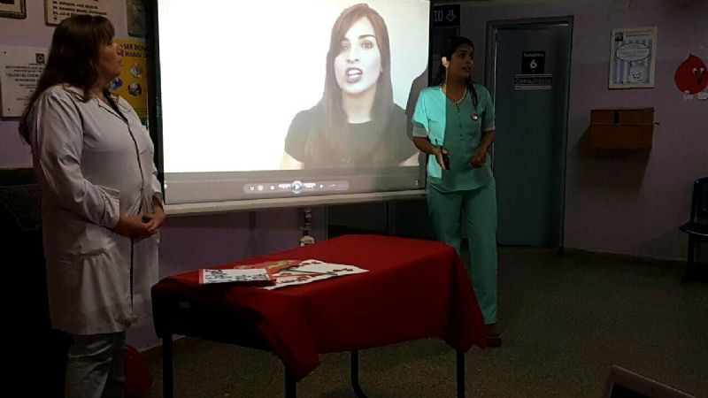Colecta de sangre en el Hospital de Recreo