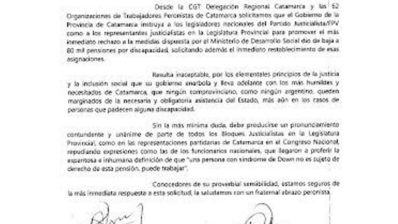 CGT y “62” pidieron a Lucía por la restitución de pensiones