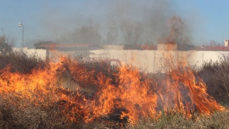 Incendio de pastizales en Banda de Varela