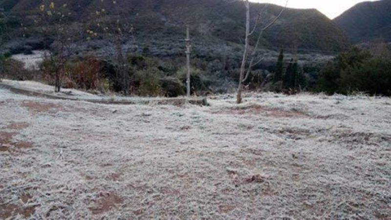 Temperaturas bajo 0 en casi toda la provincia