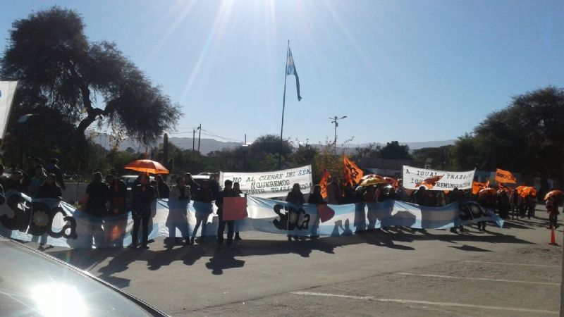 Manifestación de docentes de Valle Viejo